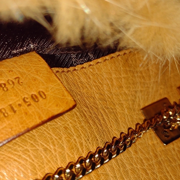 GUCCI by TOM FORD Mink & Ostrich Leather Shoulder Bag - Picture 13 of 16